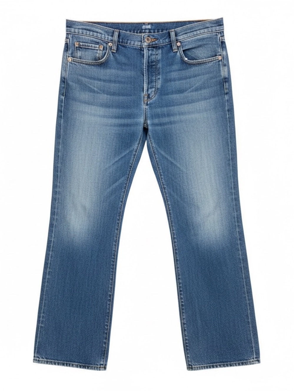7 For All Mankind Men's Bootcut Jeans in Light Blue Wash